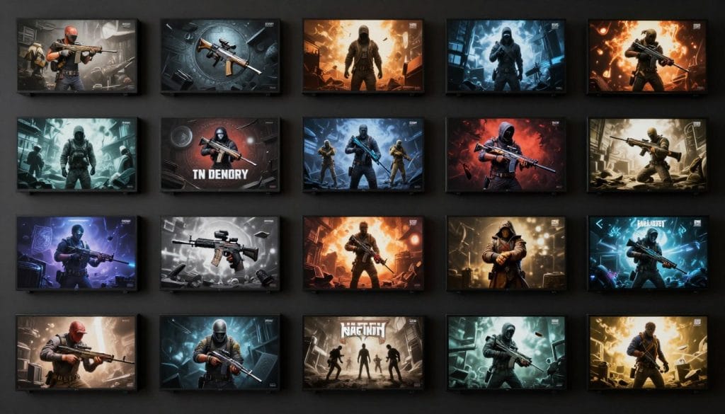 A collection of modern third-person shooter games showing the evolution and diversity of the genre