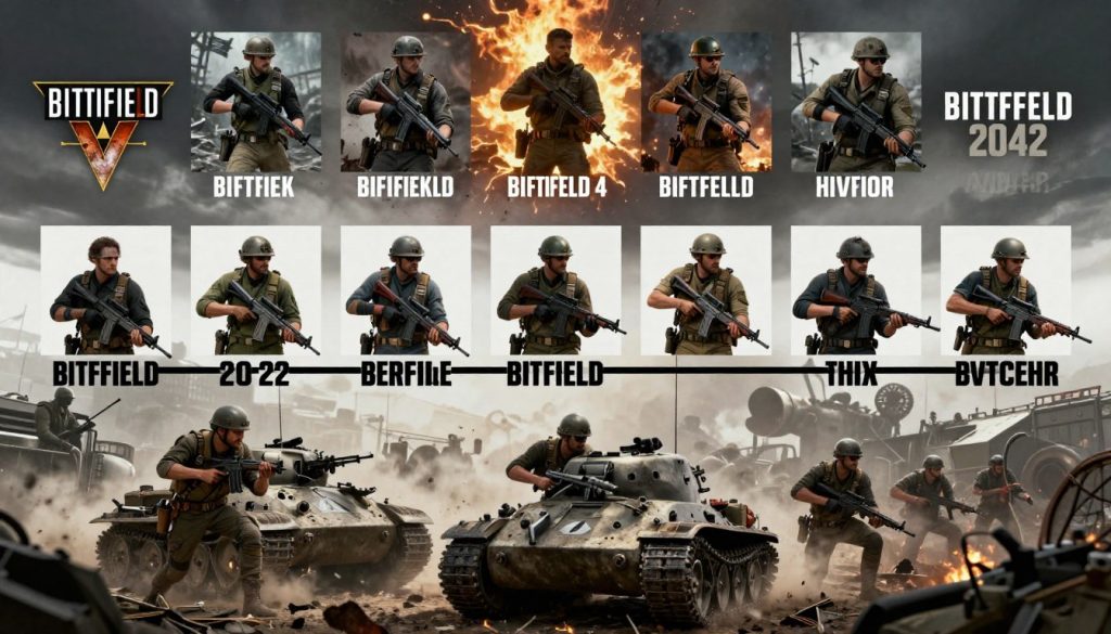 Battlefield 1 legacy showing comparison with other Battlefield games