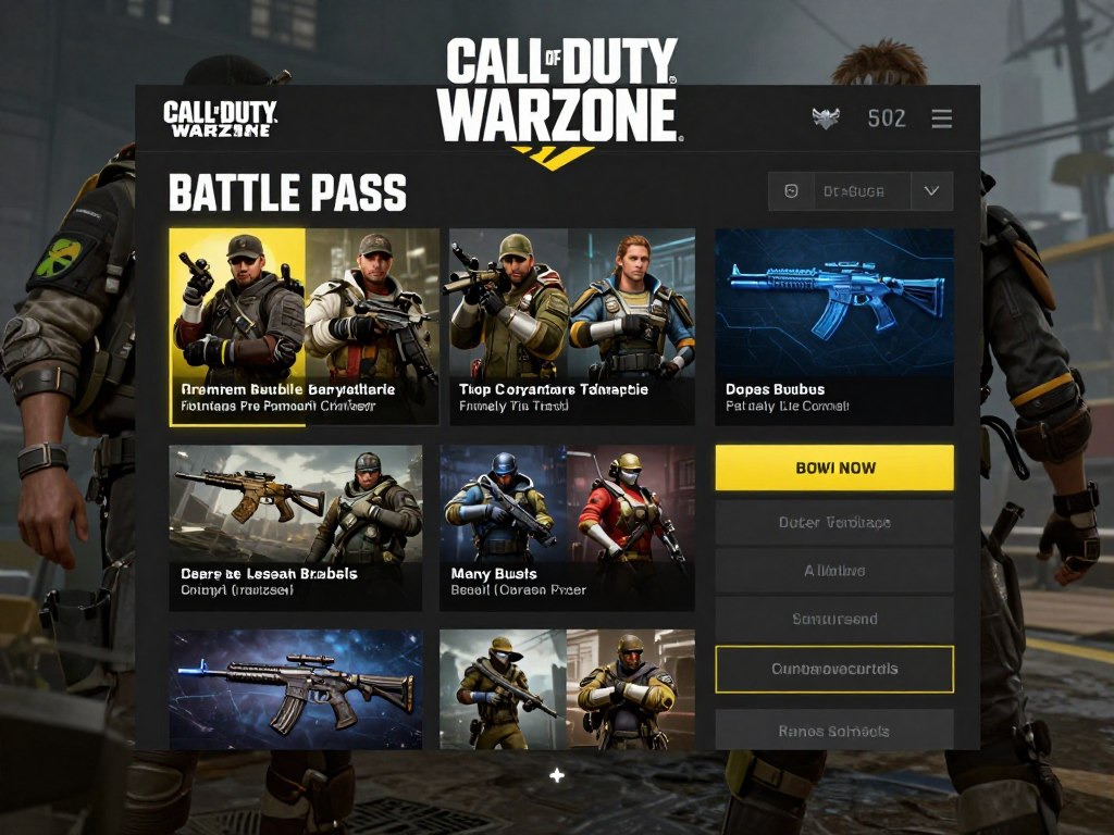 Call of Duty: Warzone battle pass and store interface