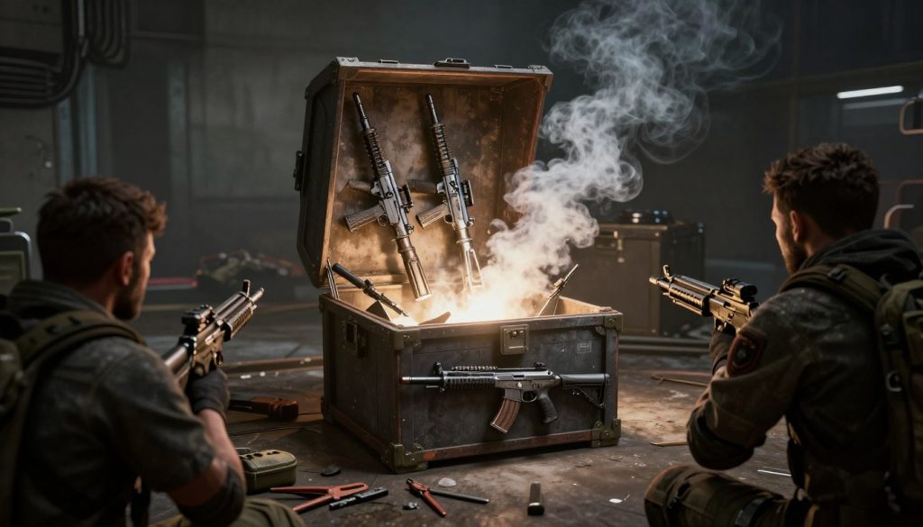 Call of Duty: Warzone loadout drop with players gathering around