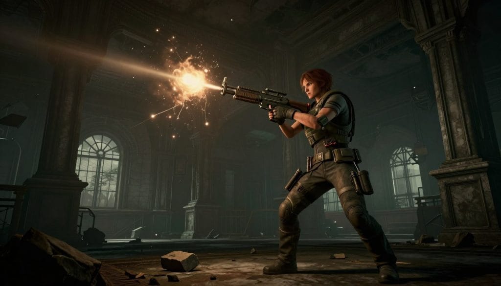 Control gameplay showing the supernatural abilities and physics-based destruction that make it a unique third-person shooter