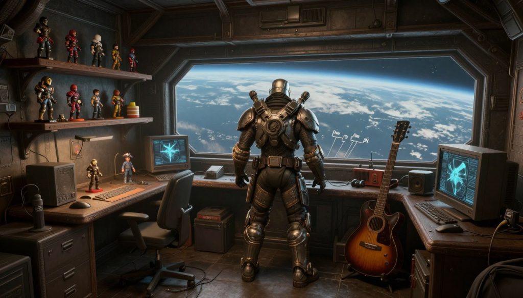 DOOM Eternal's Fortress of Doom hub area showing the Slayer's quarters