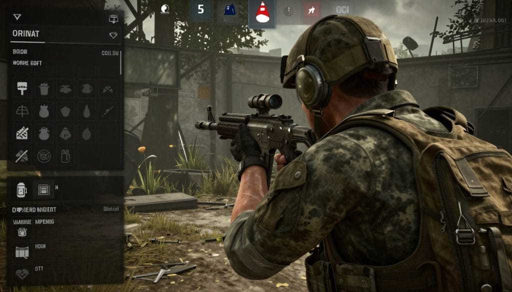 Escape from Tarkov showing intense tactical combat and inventory management