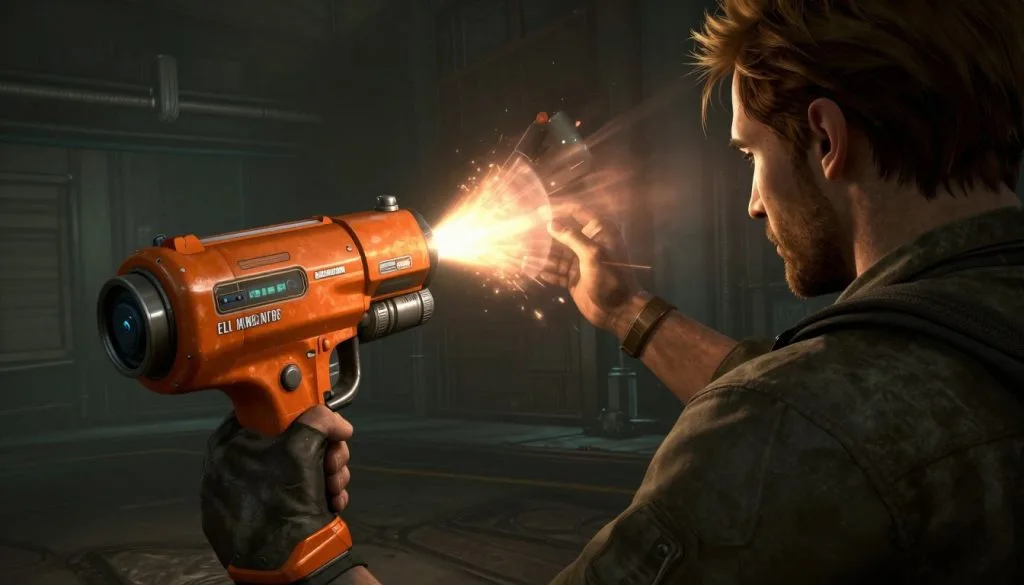 Gordon Freeman wielding the iconic Gravity Gun in Half-Life 2
