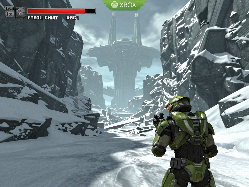 Halo Combat Evolved Assault on the Control Room snow environment