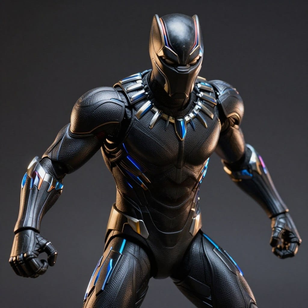 Marvel Rivals Black Panther character model in combat stance