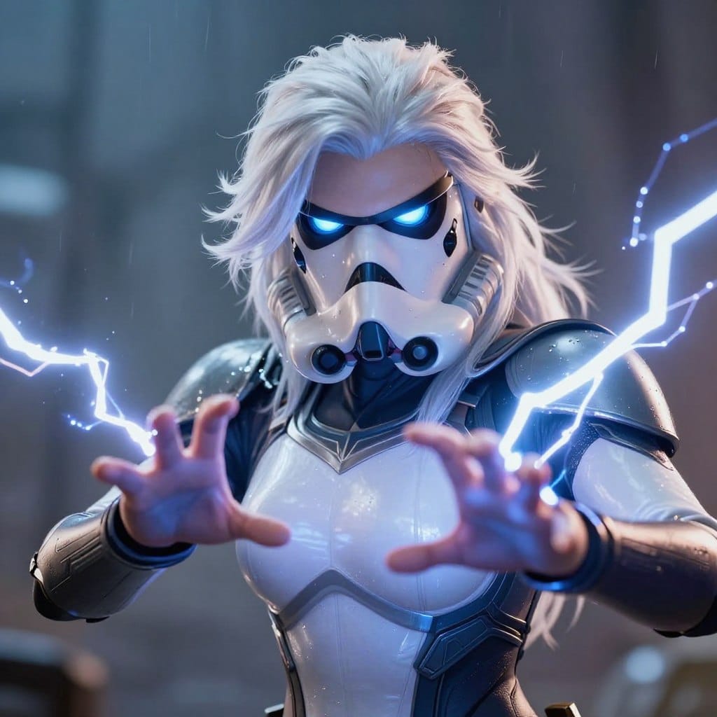 Marvel Rivals Storm character model casting lightning abilities