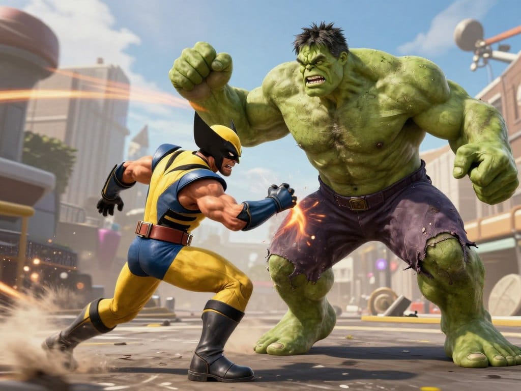 Marvel Rivals Team-Up ability demonstration between Hulk and Wolverine