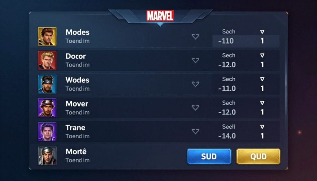 Marvel Rivals matchmaking and game mode selection screen