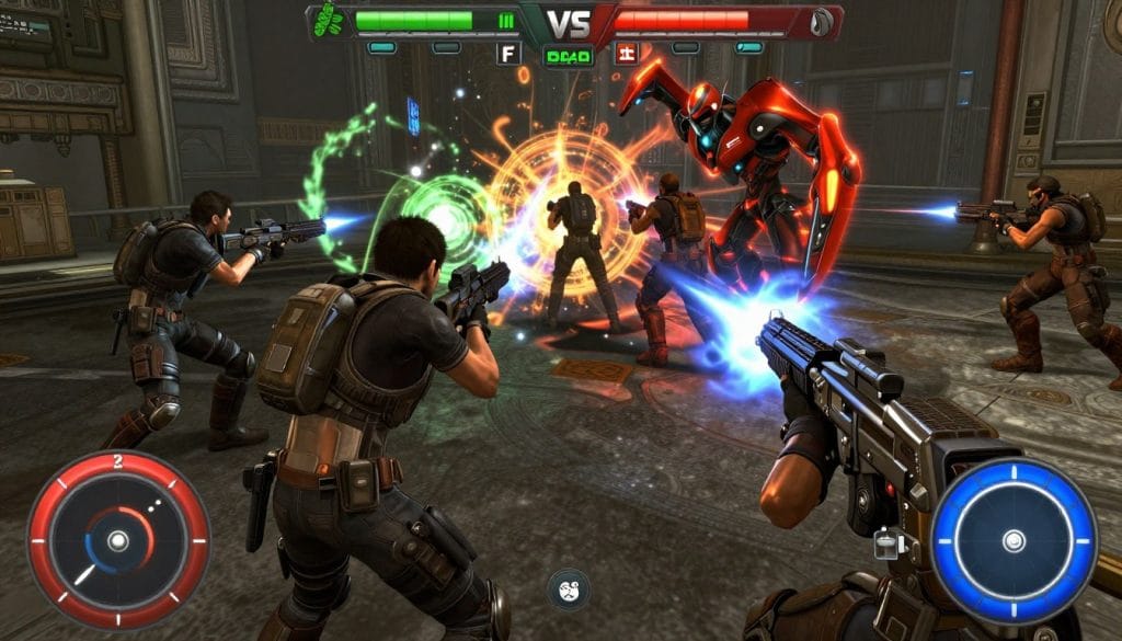 Mass Effect 2 gameplay showing the blend of third-person shooting and RPG elements that made the series unique