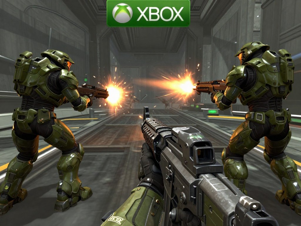 Master Chief wielding an assault rifle in Halo Combat Evolved