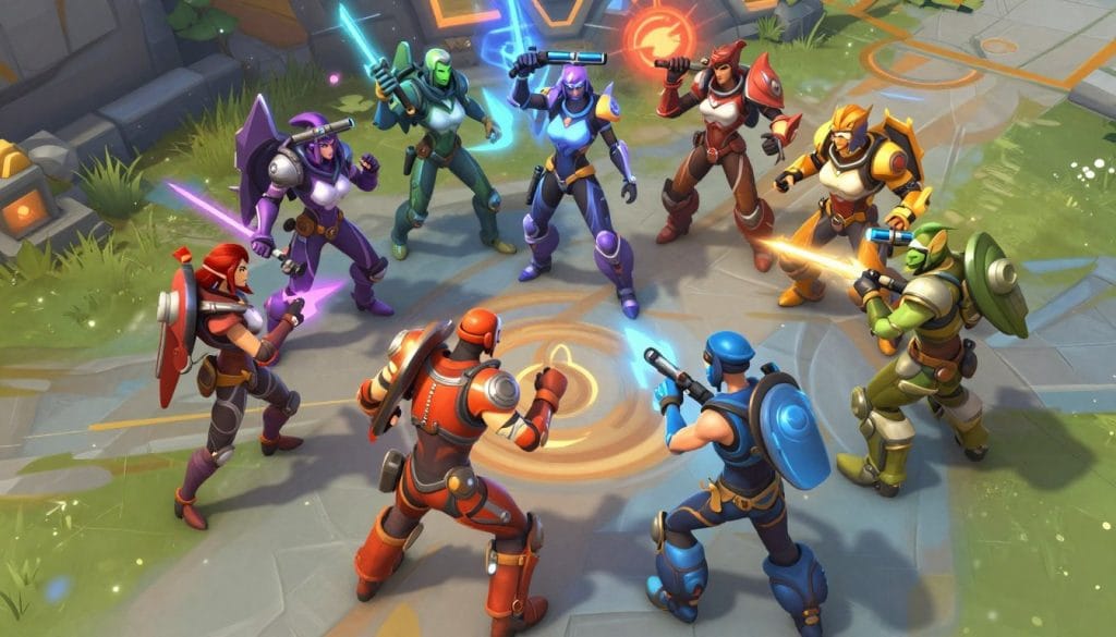 Overwatch 2 gameplay showing diverse hero characters in action