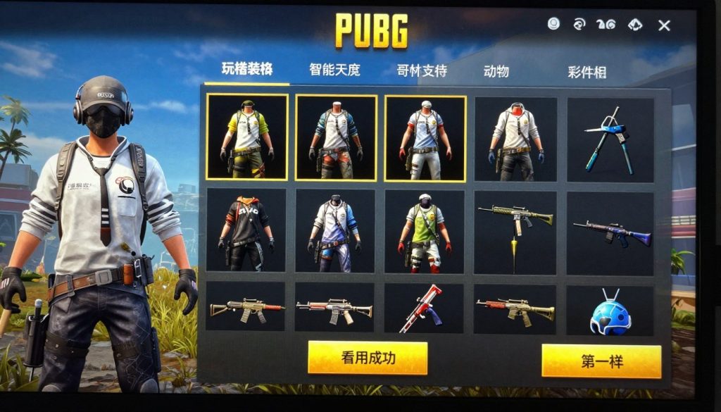 PUBG: BATTLEGROUNDS customization screen showing character skins