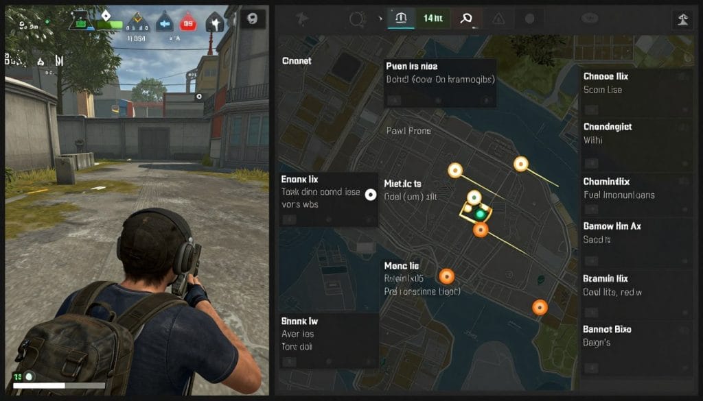 Rainbow Six Siege player using an interactive map to learn callouts and strategies