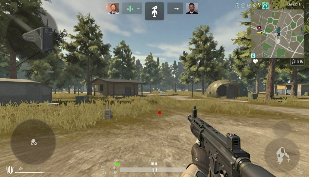 Squad game review showing in-game communication interface
