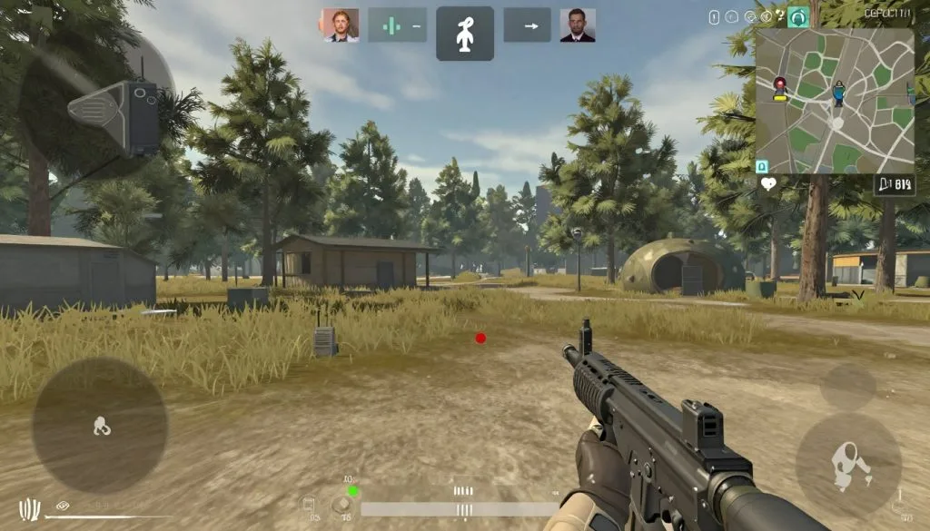 Squad game review showing in-game communication interface
