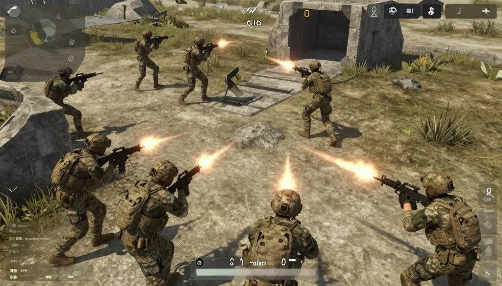 Squad game review showing players working together