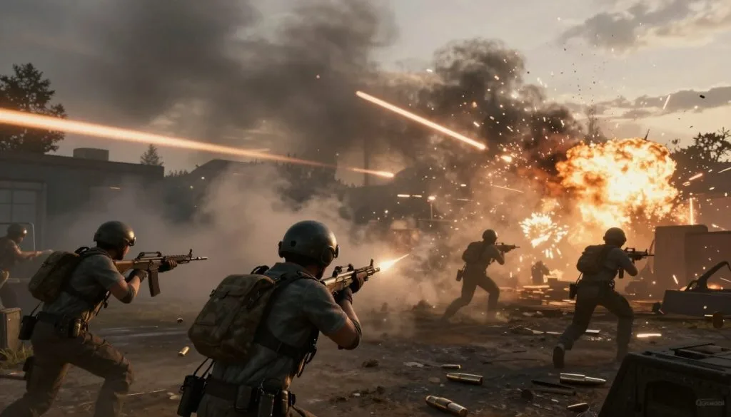 Squad game review showing visual effects of combat
