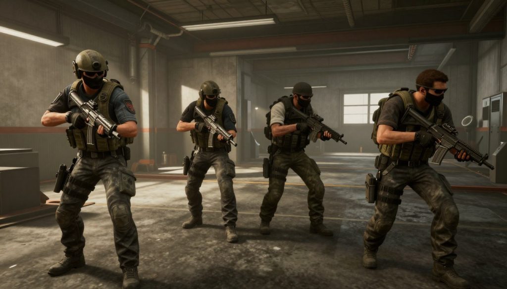Squad of players in Call of Duty: Warzone working together
