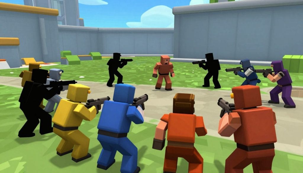 Team Fortress 2 gameplay showing the iconic art style and characters