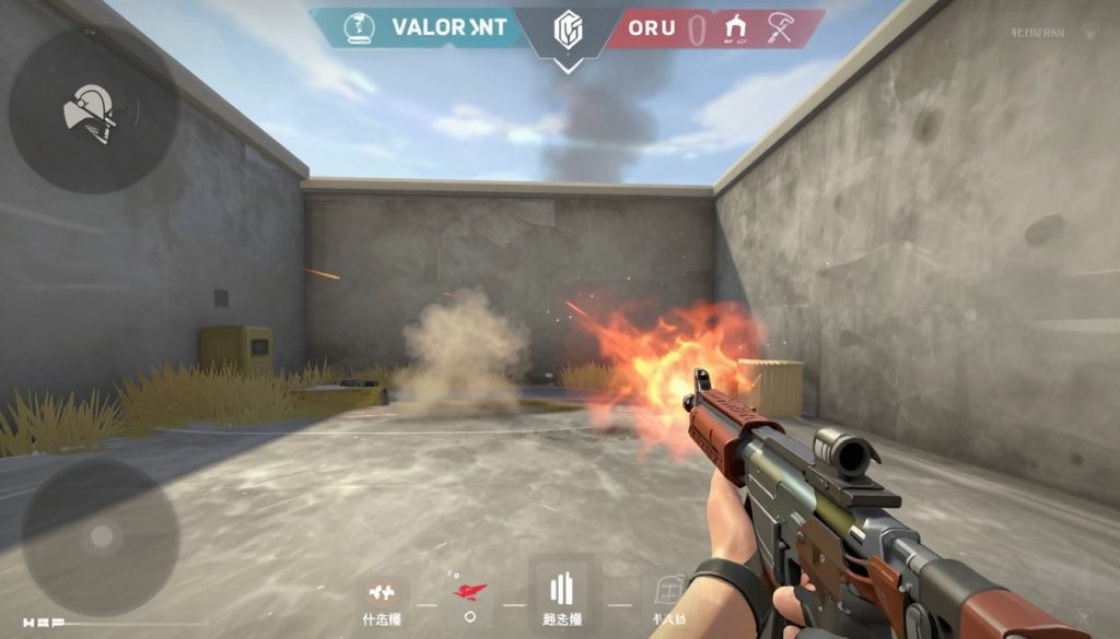 VALORANT gameplay showing a player using agent abilities during a match