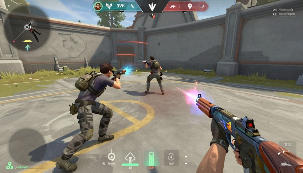 Valorant tactical gameplay showing agents using abilities