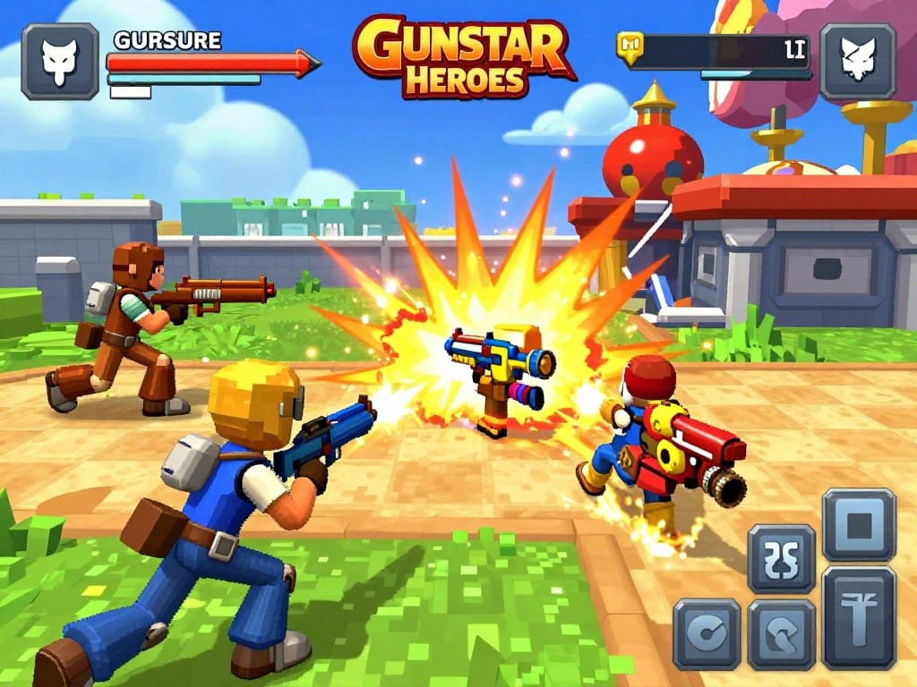 gunstar heroes arcade style gameplay