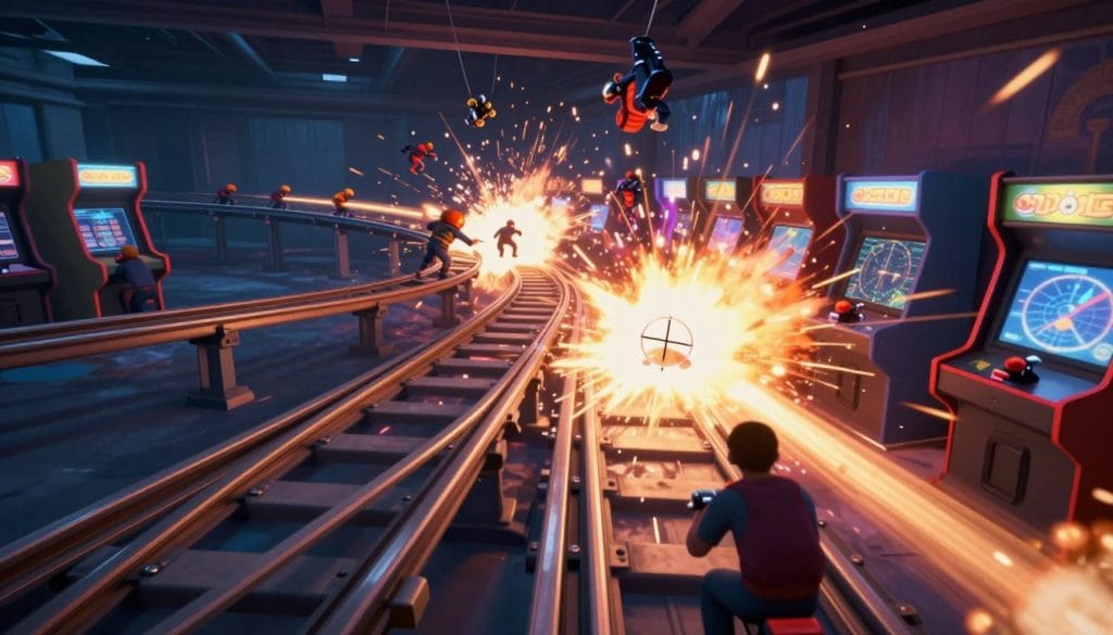 rail shooter arcade gameplay
